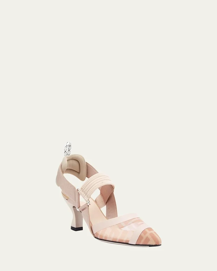Colibri 55mm FF Mesh Slingback Pumps - Image 7