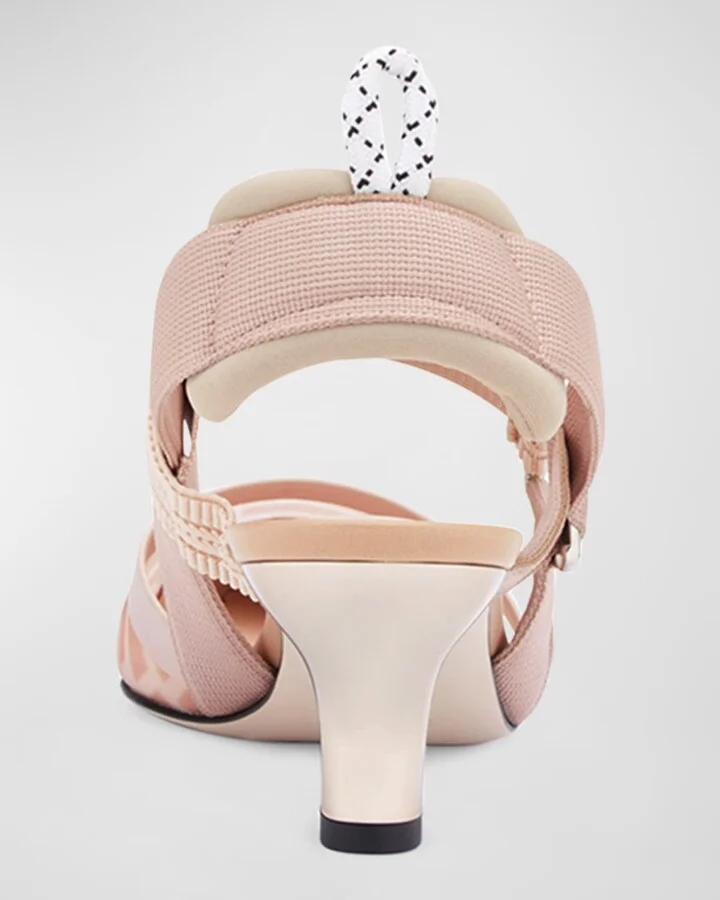 Colibri 55mm FF Mesh Slingback Pumps - Image 3