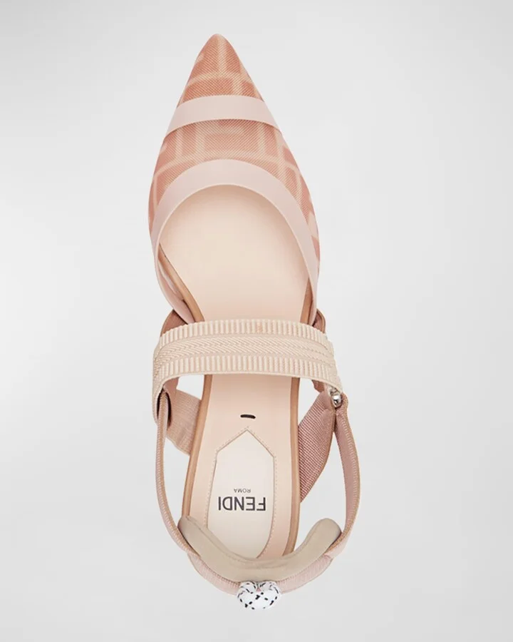 Colibri 55mm FF Mesh Slingback Pumps - Image 6