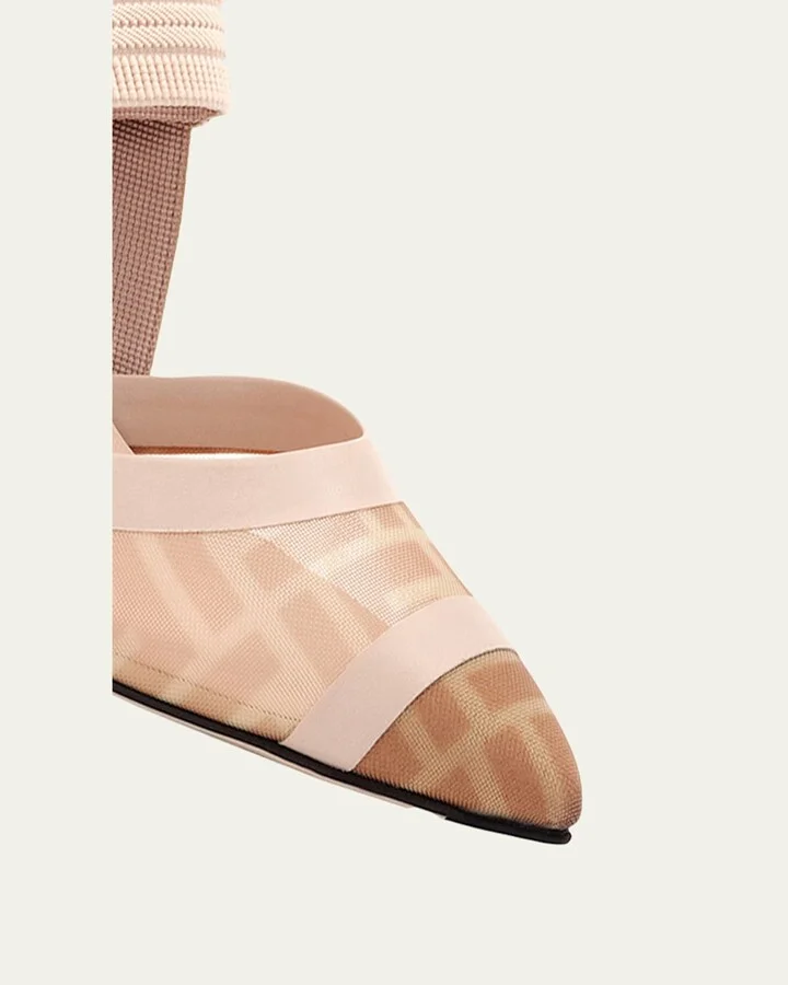 Colibri 85mm FF Mesh Slingback High-Heel Pumps - Image 2