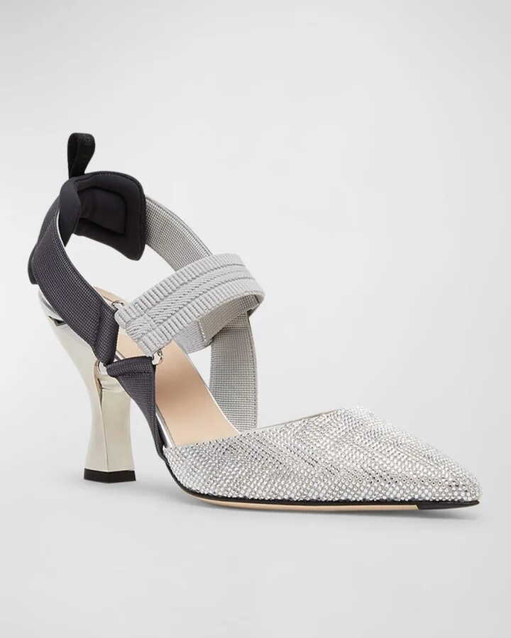 Colibri Crystal FF Sporty Slingback Pumps - Image 6