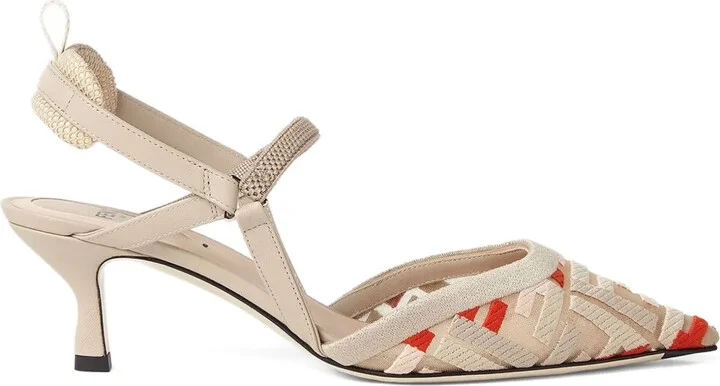 Colibrì FF-motif slingback pumps