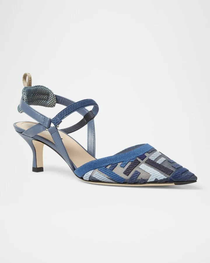 Colibri FF Pointed Slingback Kitten Pumps - Image 5