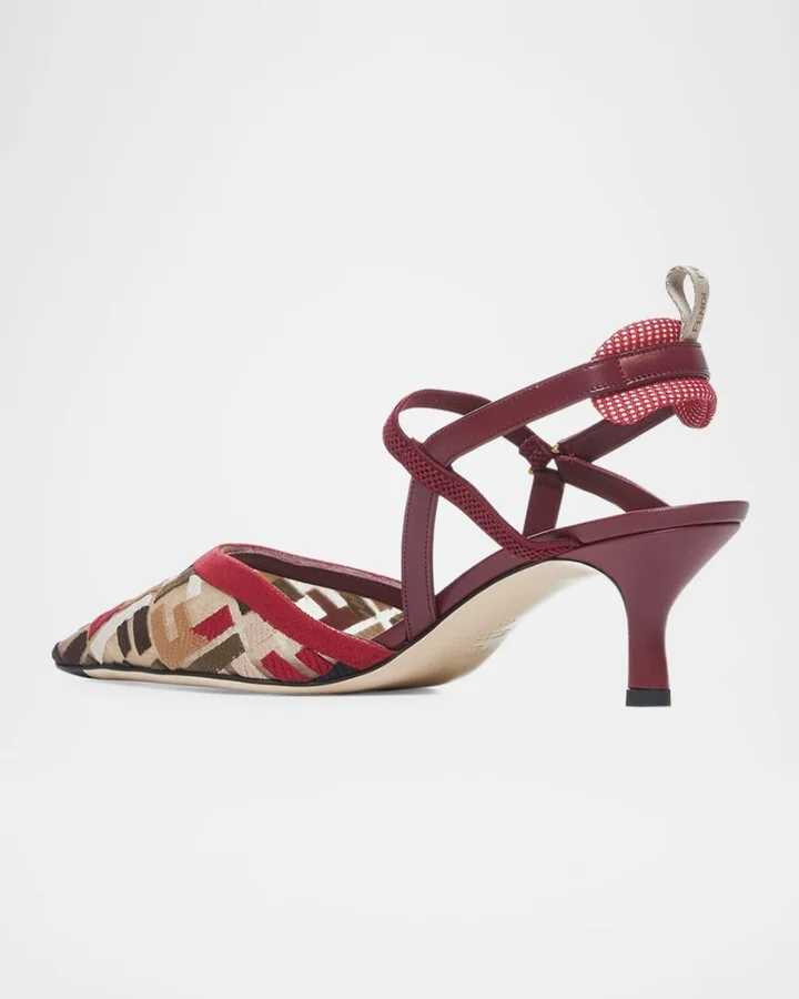 Colibri FF Pointed Slingback Kitten Pumps - Image 9