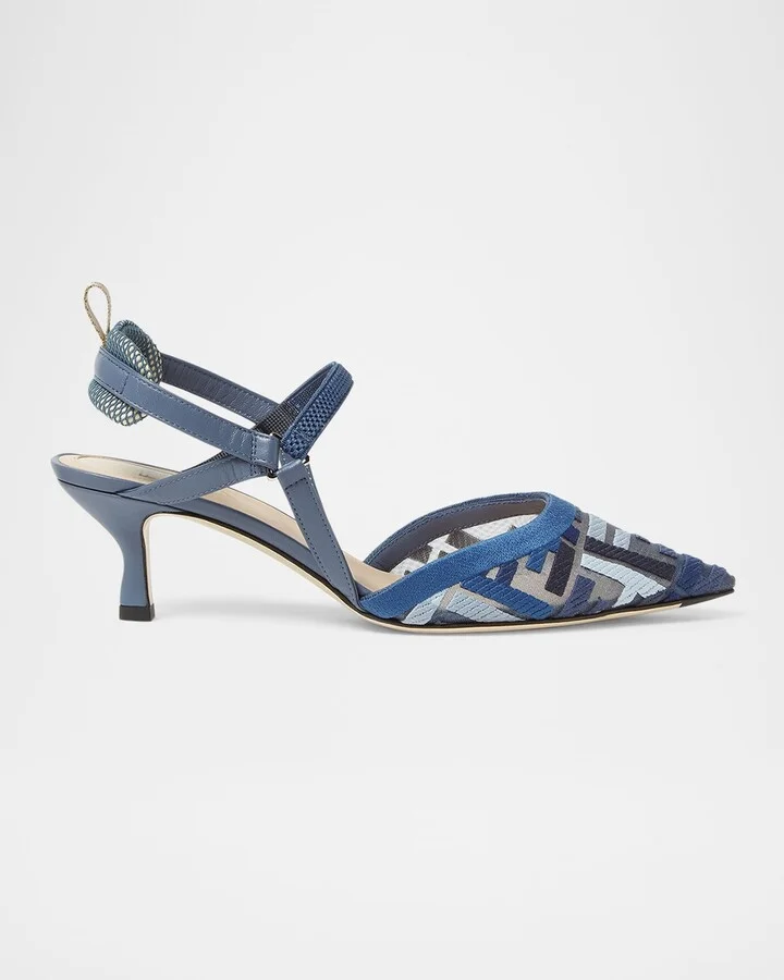 Colibri FF Pointed Slingback Kitten Pumps