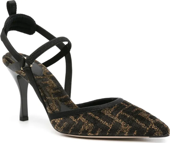 Colibrì Lite 85mm chenille slingback pumps - Image 2