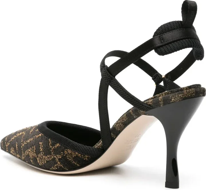 Colibrì Lite 85mm chenille slingback pumps - Image 3