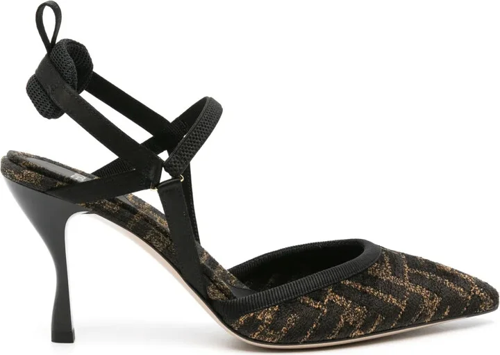 Colibrì Lite 85mm chenille slingback pumps