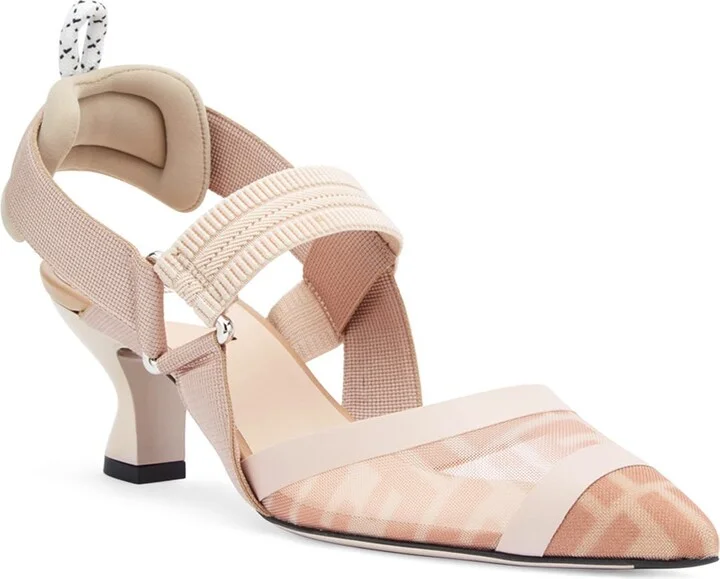 Colibri Mesh Slingback Pointed Toe Pump