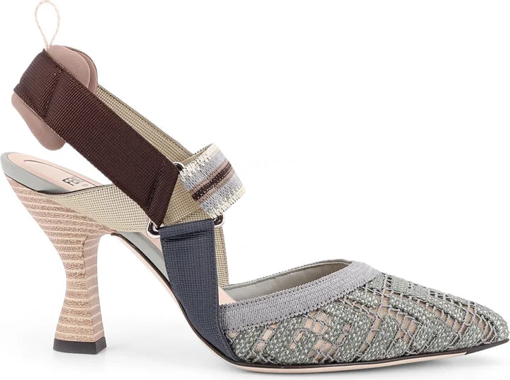 Colibrì Mesh Slingback With Ff Embroidery