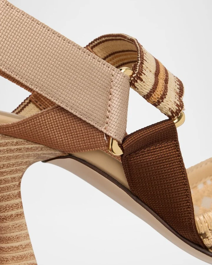 Colibri Raffia FF Sporty Slingback Pumps - Image 9