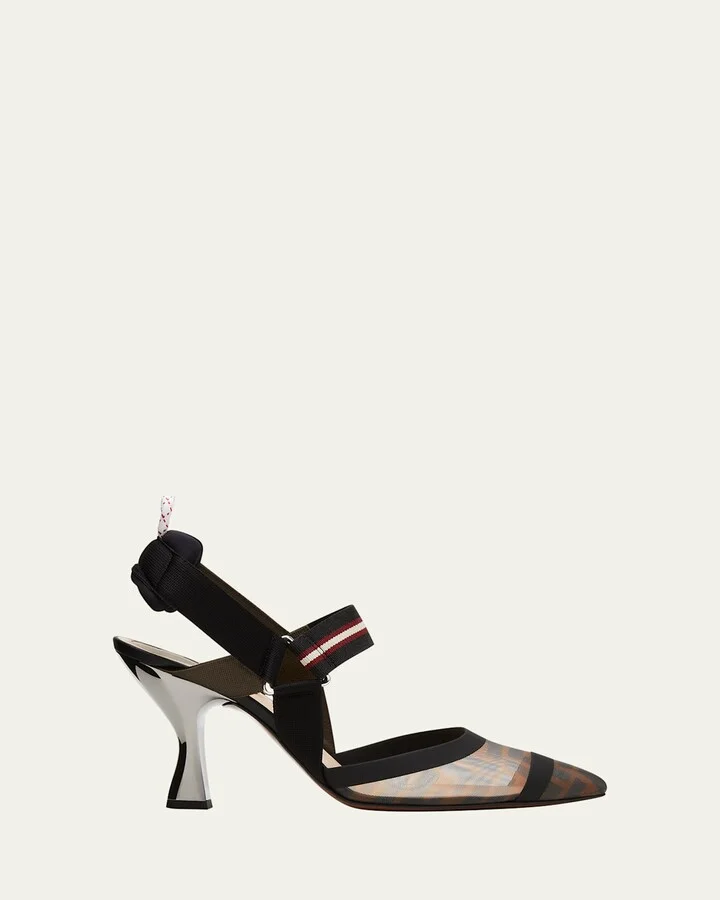 Colibri Slingback Mesh Pumps