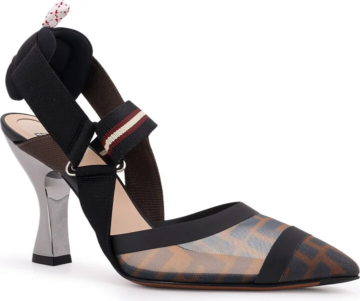 Colibrì Technical Mesh Slingback With Ff Motif - Image 2