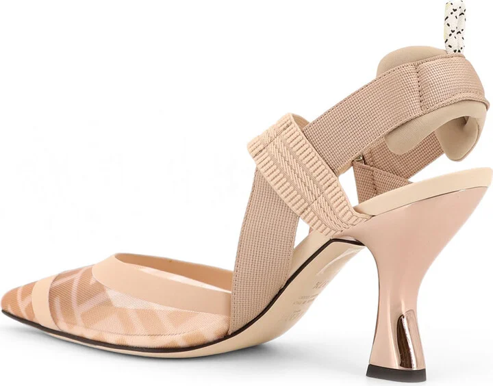 Colibrì Technical Mesh Slingback With Ff Motif - Image 3
