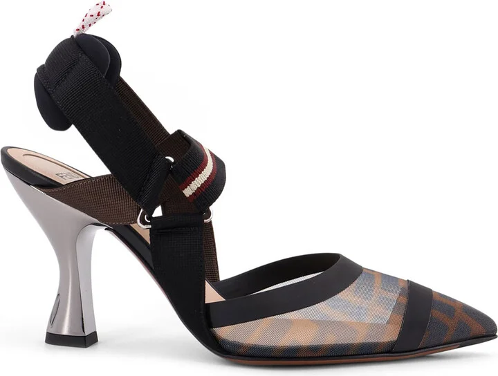 Colibrì Technical Mesh Slingback With Ff Motif