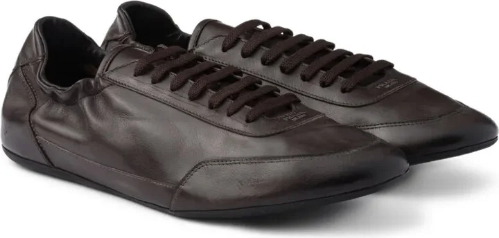 Collapse leather lace-up sneakers - Image 2