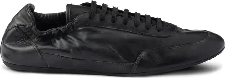 Collapse leather sneakers