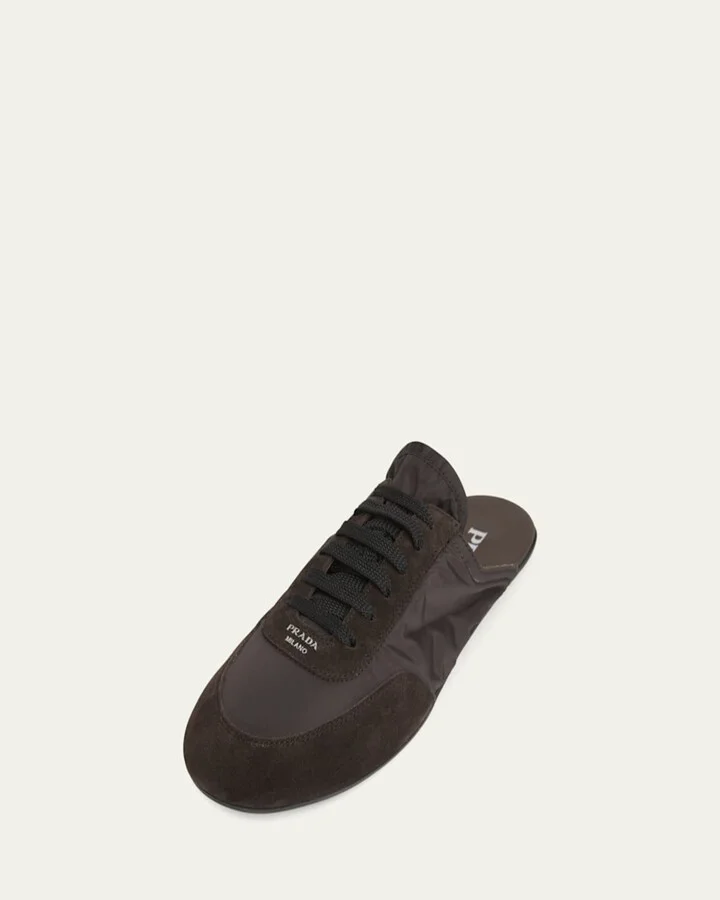 Collapse Nylon and Suede Open-Back Sneakers - Image 6