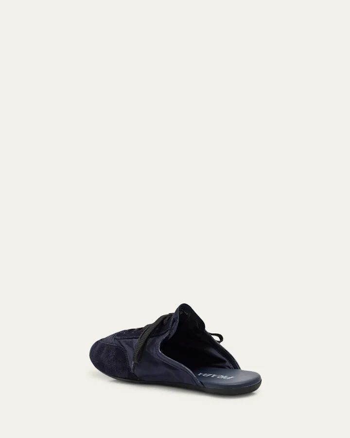 Collapse Nylon and Suede Open-Back Sneakers - Image 9