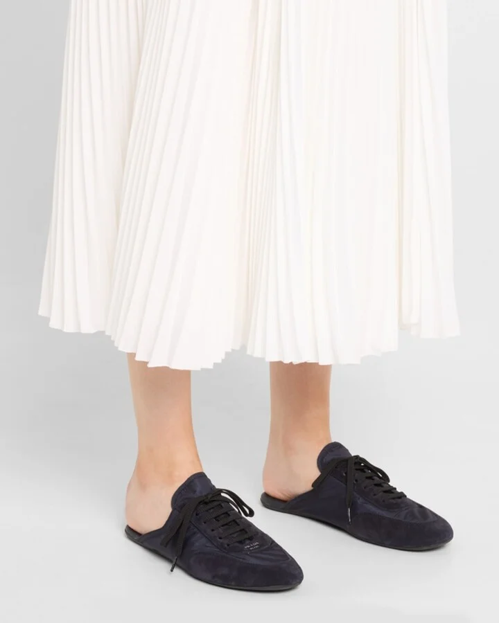 Collapse Nylon and Suede Open-Back Sneakers - Image 3