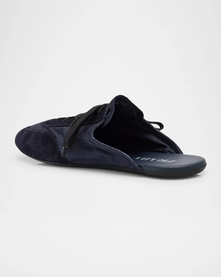 Collapse Nylon and Suede Open-Back Sneakers - Image 8