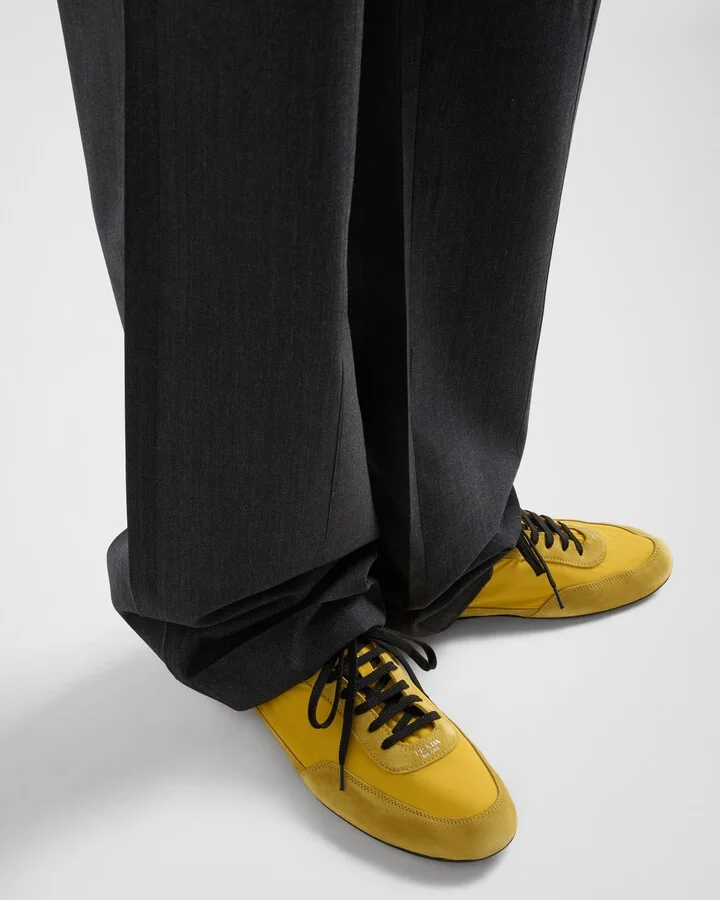 Collapse Re-Nylon and suede elasticized sneakers - Image 3