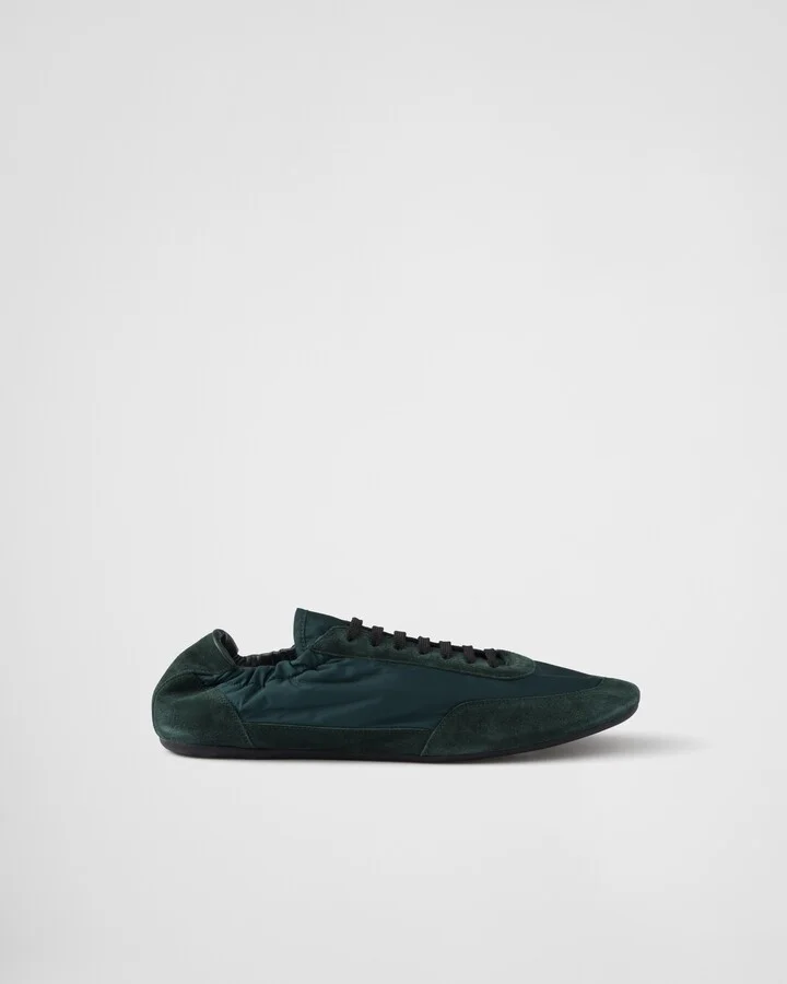 Collapse Re-Nylon and suede elasticized sneakers - Image 2