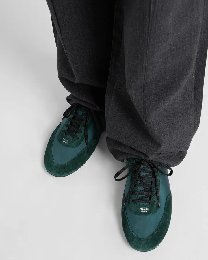 Collapse Re-Nylon and suede elasticized sneakers - Image 3