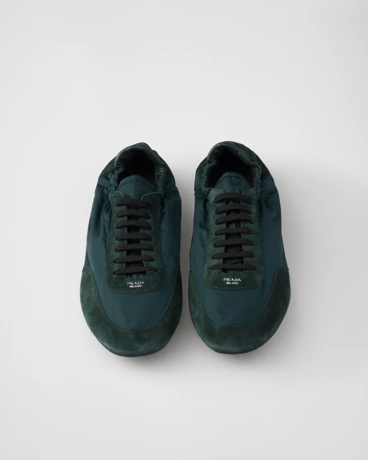 Collapse Re-Nylon and suede elasticized sneakers - Image 4