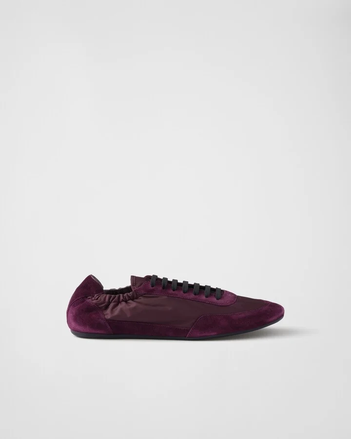 Collapse Re-Nylon and suede elasticized sneakers - Image 2