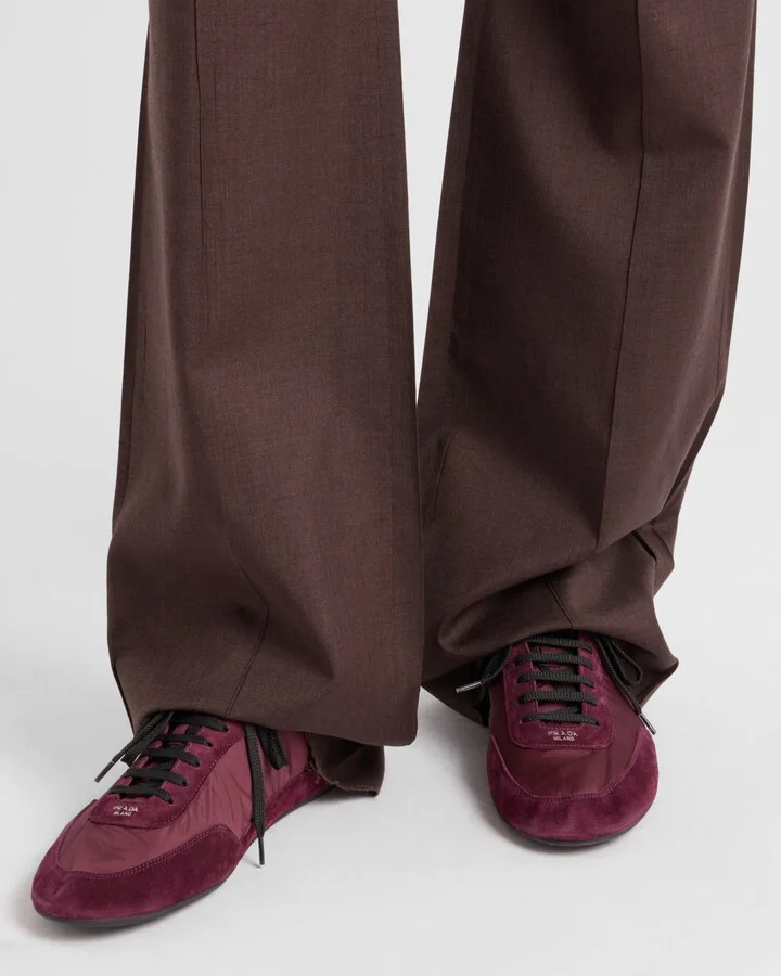 Collapse Re-Nylon and suede elasticized sneakers - Image 3