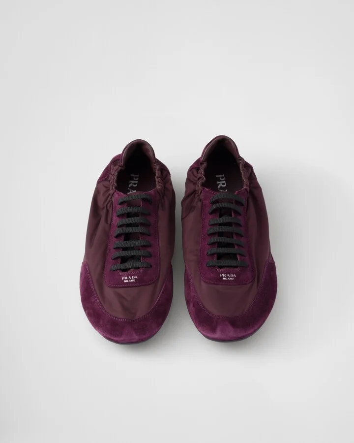 Collapse Re-Nylon and suede elasticized sneakers - Image 4
