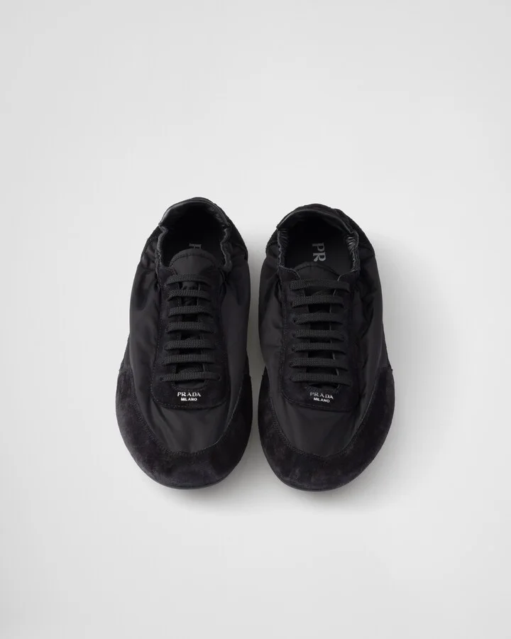 Collapse Re-Nylon and suede elasticized sneakers - Image 4