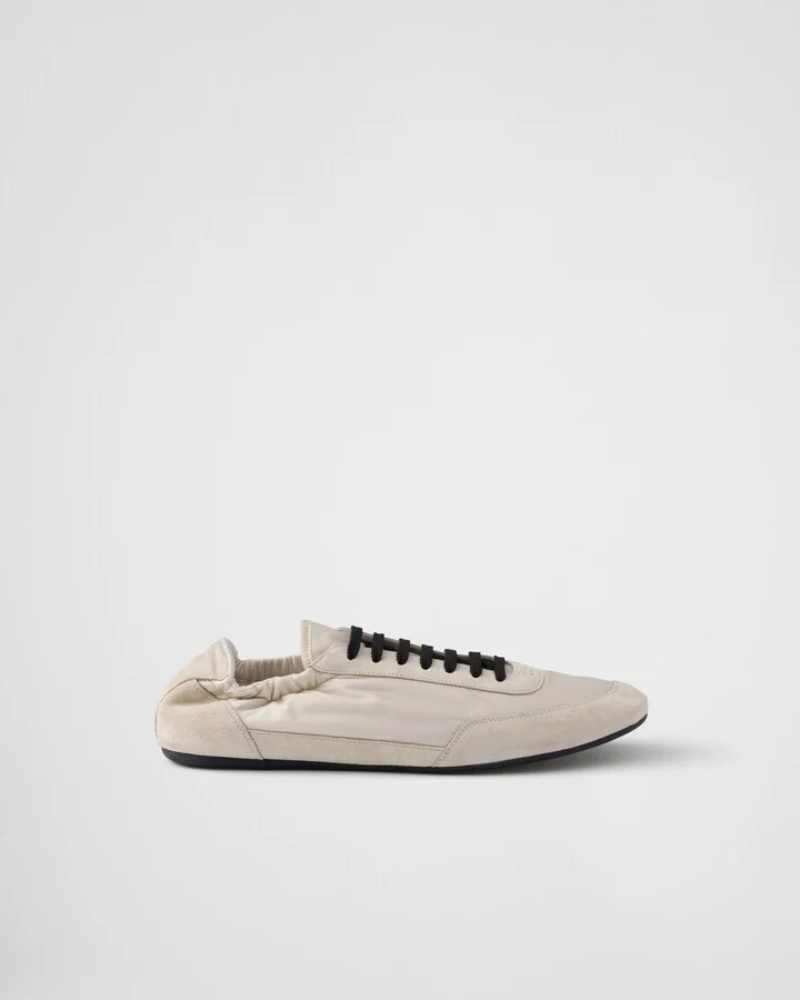 Collapse Re-Nylon and suede elasticized sneakers - Image 2