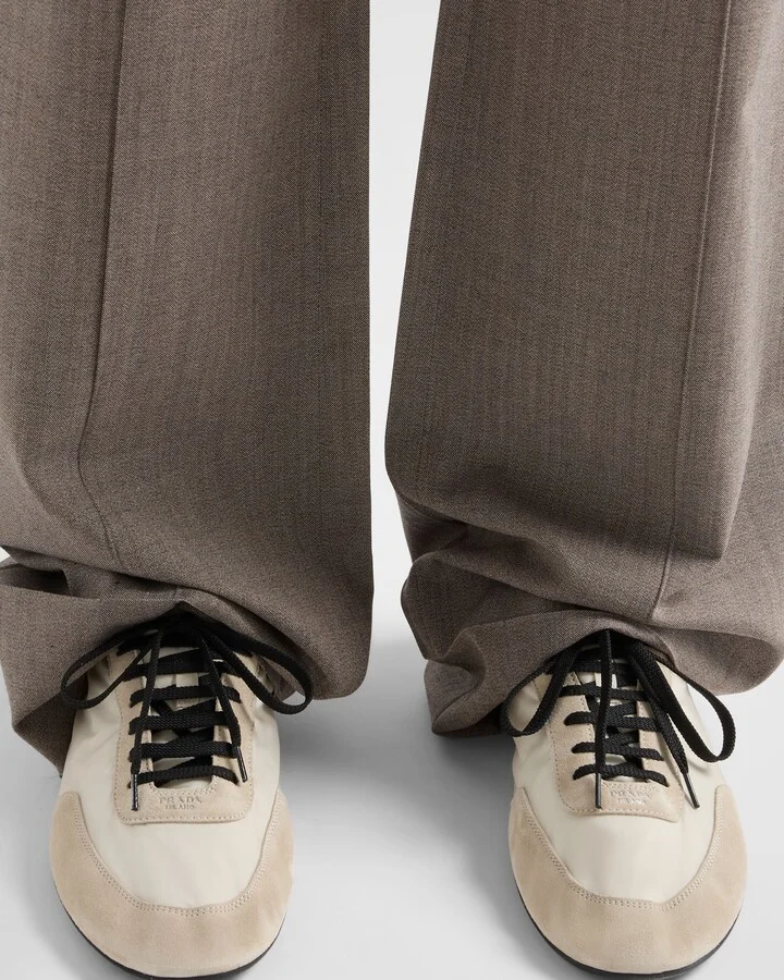 Collapse Re-Nylon and suede elasticized sneakers - Image 3