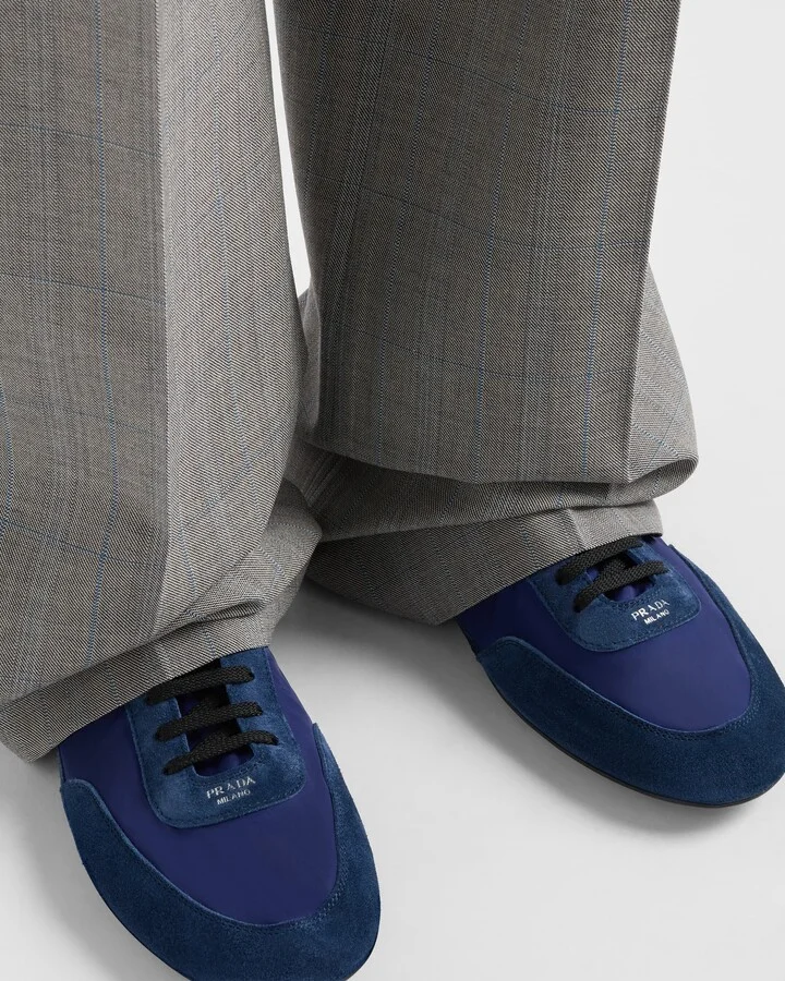 Collapse Re-Nylon and suede elasticized sneakers - Image 3