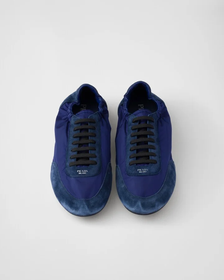 Collapse Re-Nylon and suede elasticized sneakers - Image 4