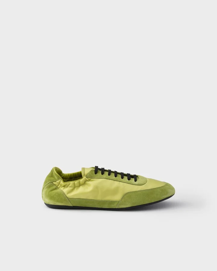 Collapse Re-Nylon and suede elasticized sneakers - Image 2