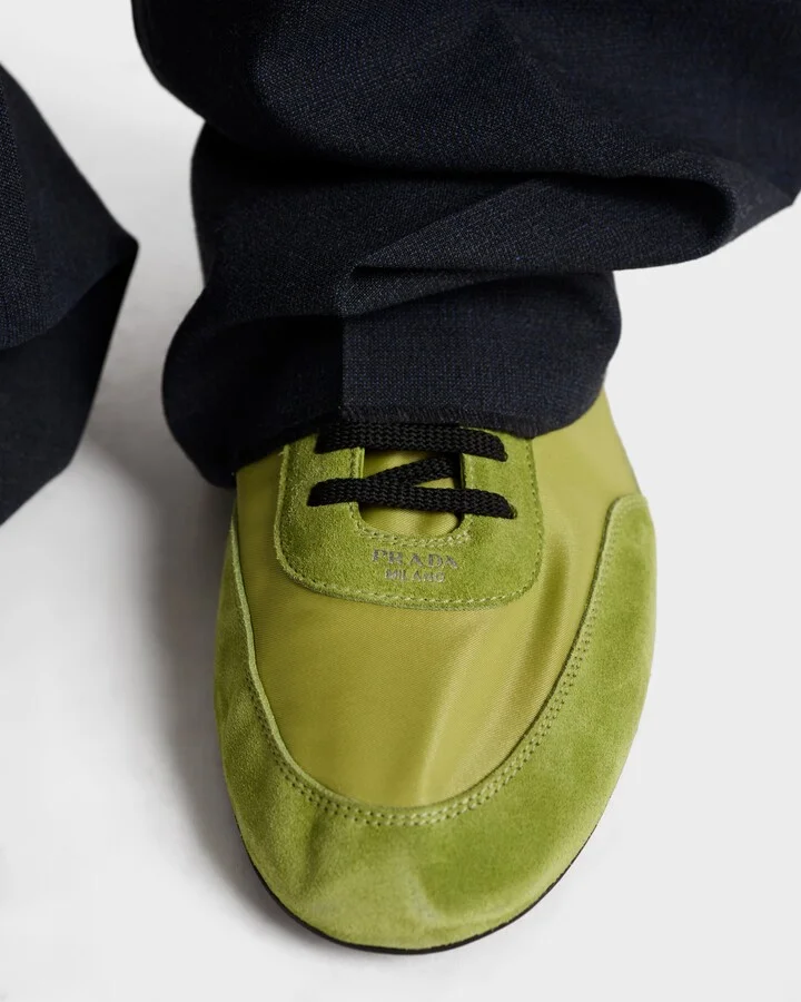 Collapse Re-Nylon and suede elasticized sneakers - Image 3