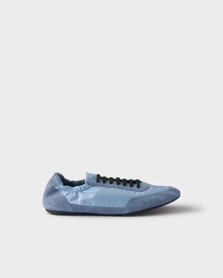 Collapse Re-Nylon and suede elasticized sneakers - Image 2