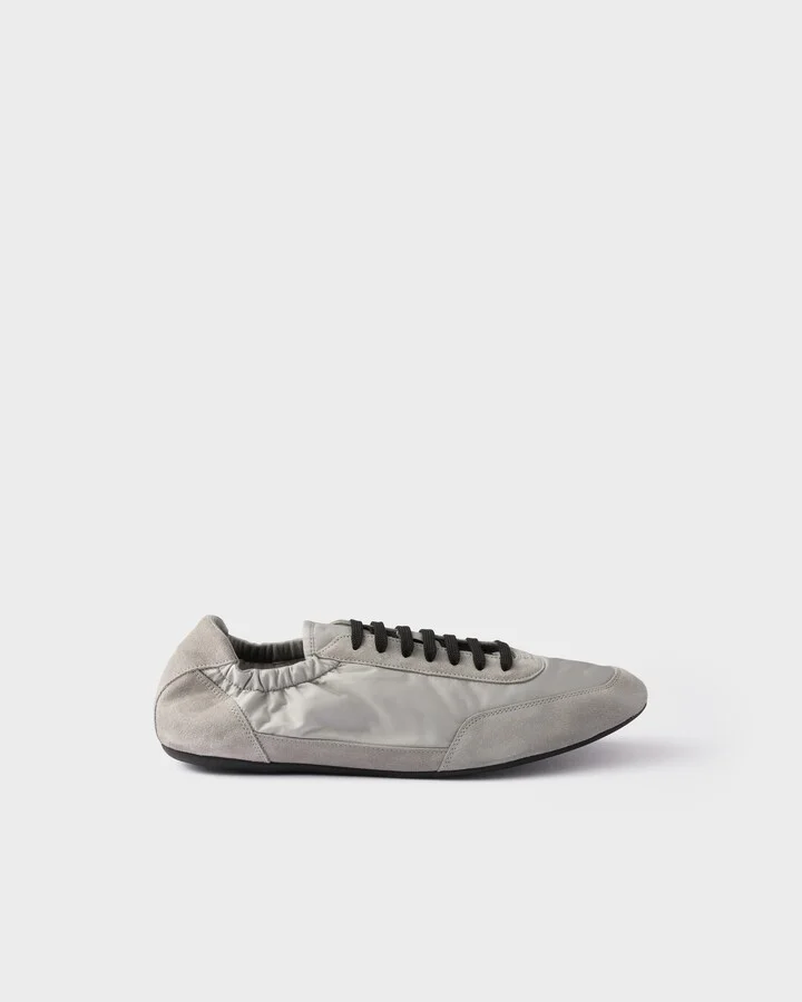 Collapse Re-Nylon and suede elasticized sneakers - Image 2