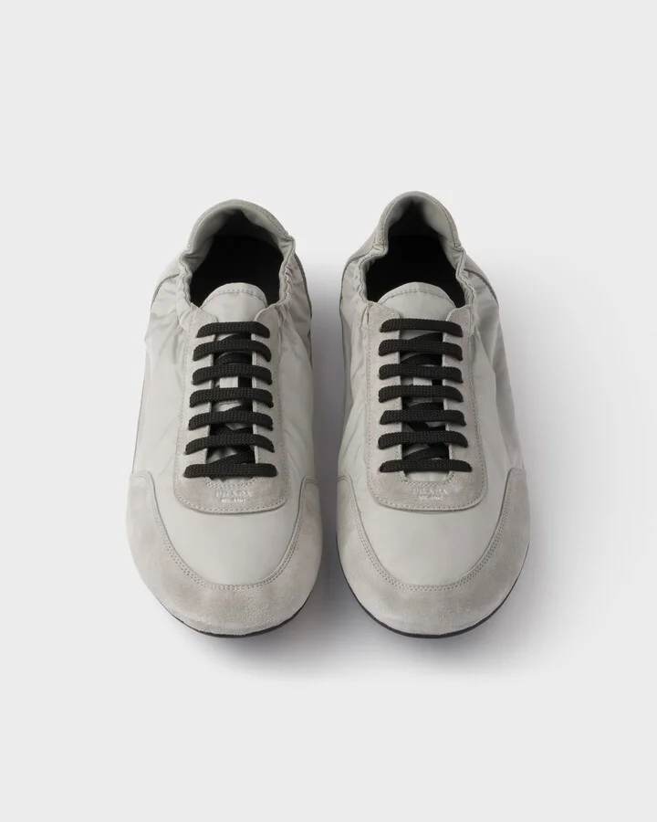 Collapse Re-Nylon and suede elasticized sneakers - Image 4