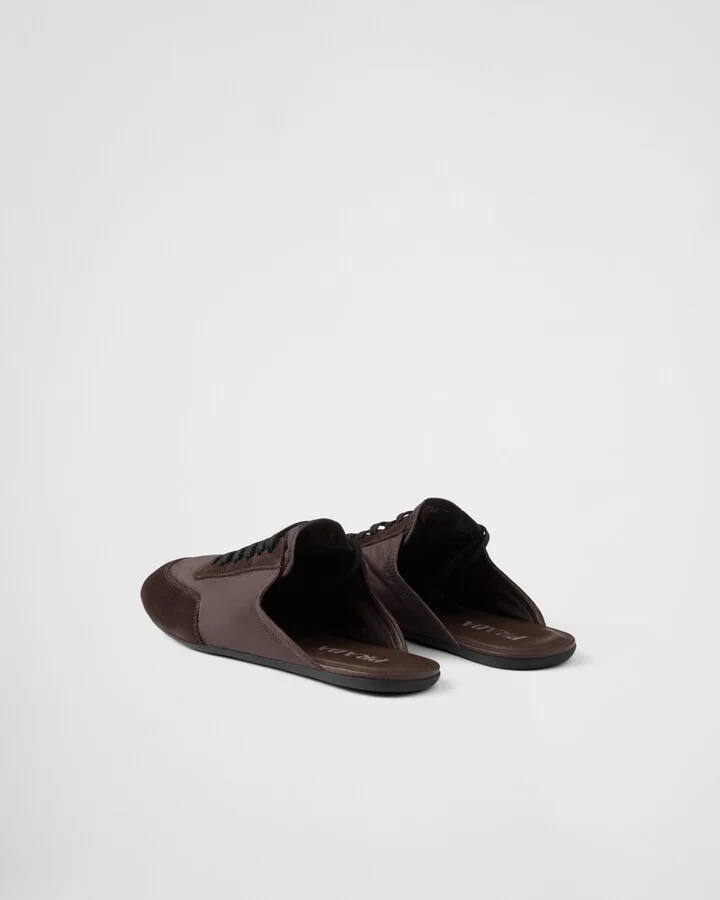 Collapse Re-Nylon and suede mules - Image 4