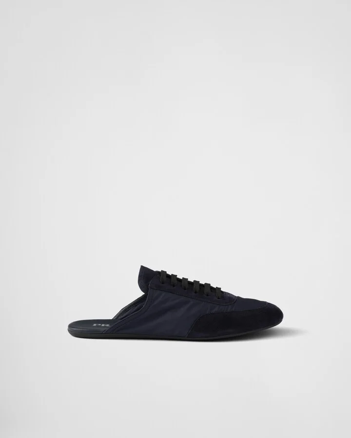 Collapse Re-Nylon and suede mules - Image 2