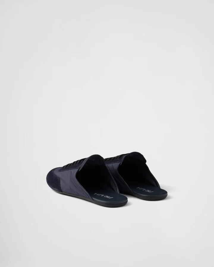 Collapse Re-Nylon and suede mules - Image 4