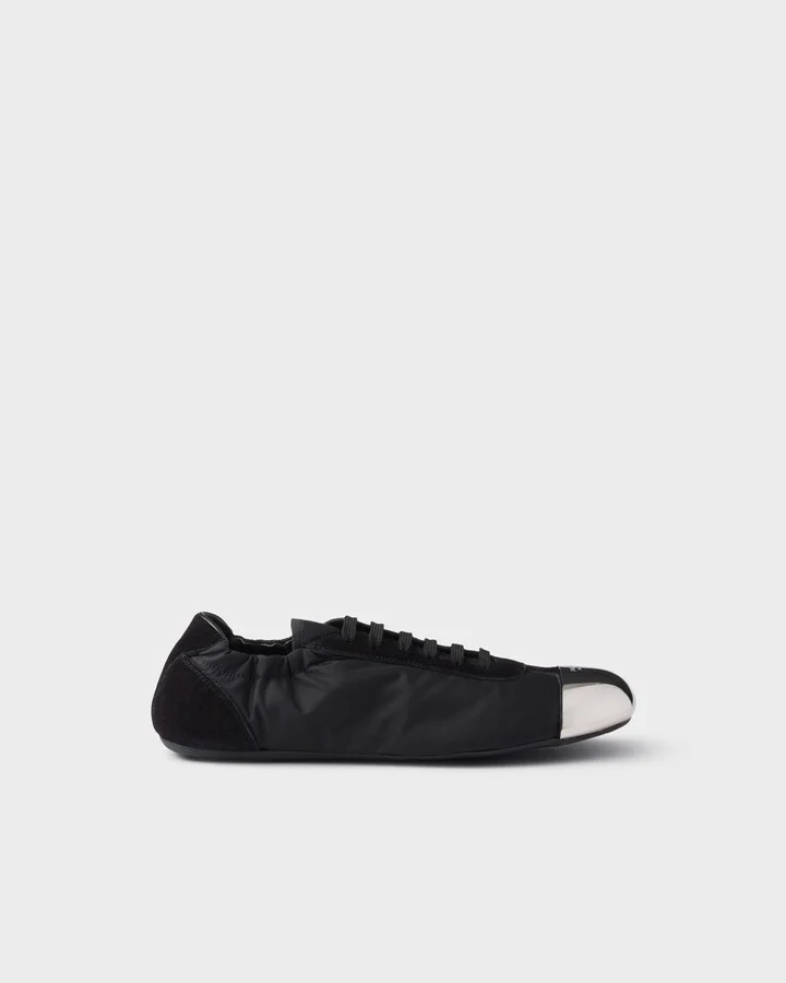 Collapse Re-Nylon and suede sneakers with metal toecap - Image 2