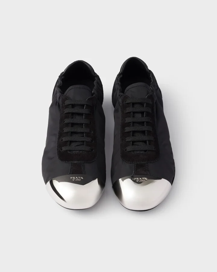 Collapse Re-Nylon and suede sneakers with metal toecap - Image 4