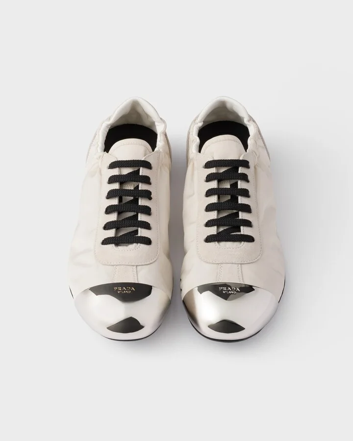 Collapse Re-Nylon and suede sneakers with metal toecap - Image 4