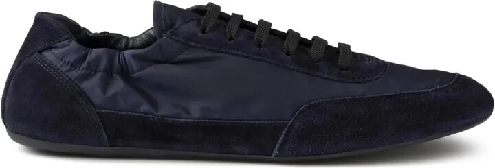 Collapse Re-Nylon suede sneakers