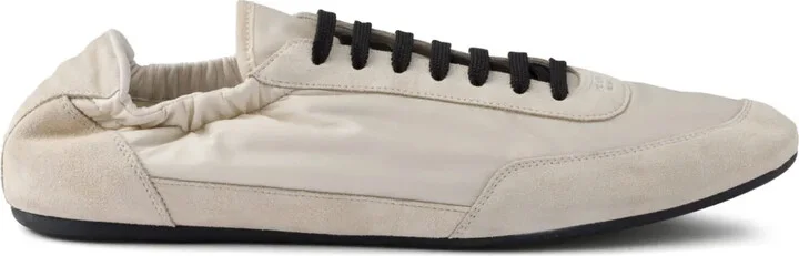 Collapse Re-Nylon suede sneakers